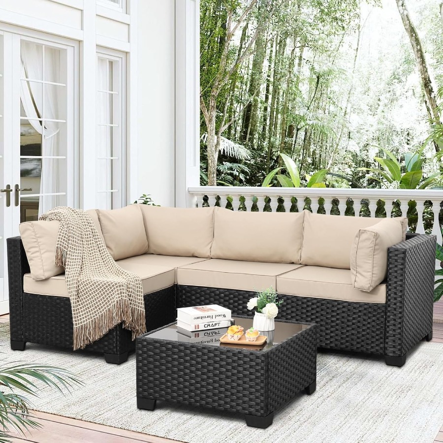 Outdoor 5 Pcs Patio Furniture  - Outdoor Furniture Metal Chairs 评论和价格