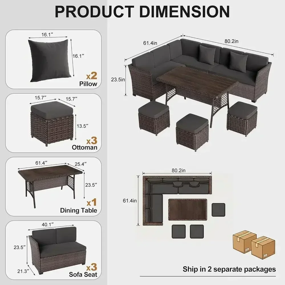 7-Piece Outdoor Wicker Patio F - Outdoor Furniture Metal Chairs 评论和价格