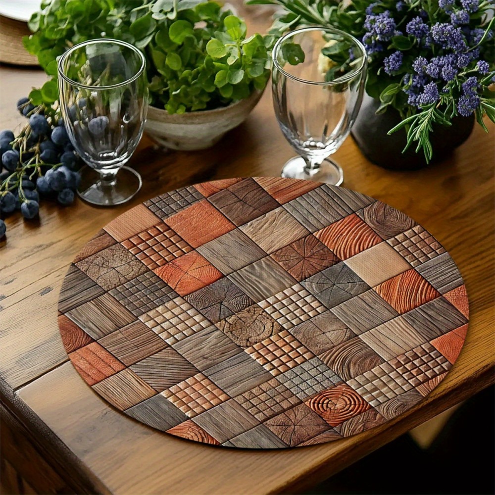 VIKAMA Round Placemat 4-Piece  - Outdoor Furniture Wood 评论和价格