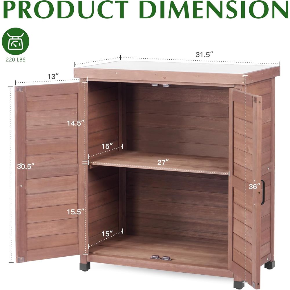 Outdoor Storage Cabinet & Pott - Outdoor Furniture Wood 评论和价格