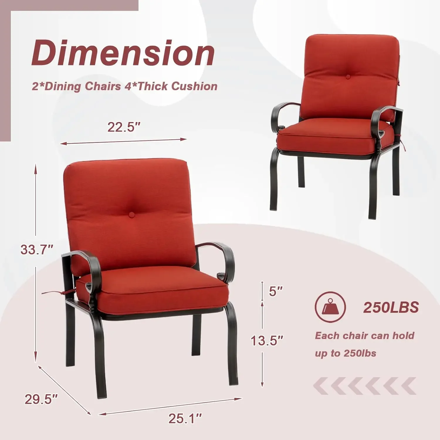 Red Outdoor Metal Bistro Chair - Outdoor Furniture Metal Chairs 评论和价格